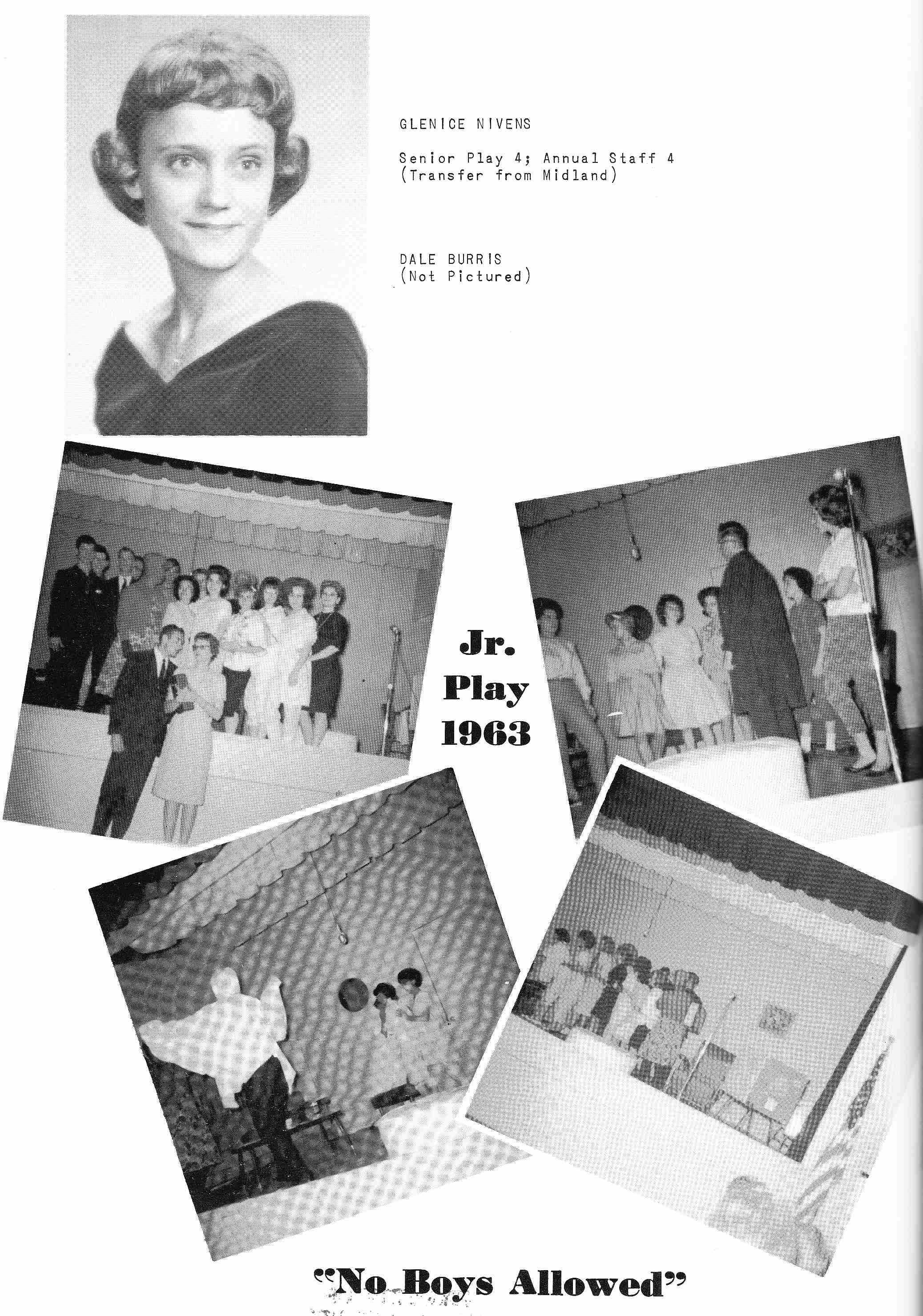 Pages of the 1964 Alvord TX School Yearbook
